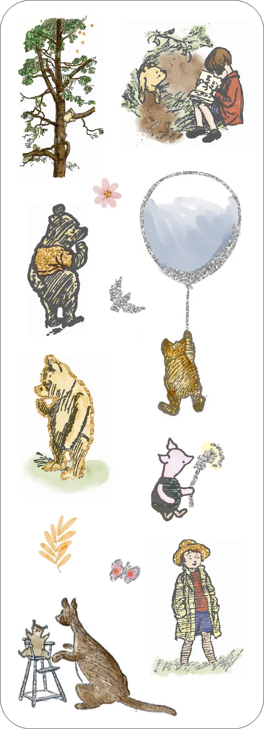 Peter Pauper Press Winnie-the-Pooh klistremerkesett 65 stk