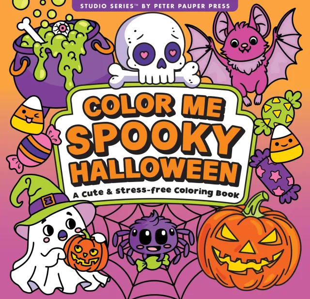 Peter Pauper Press Color Me Spooky fargeleggingsbok halloween