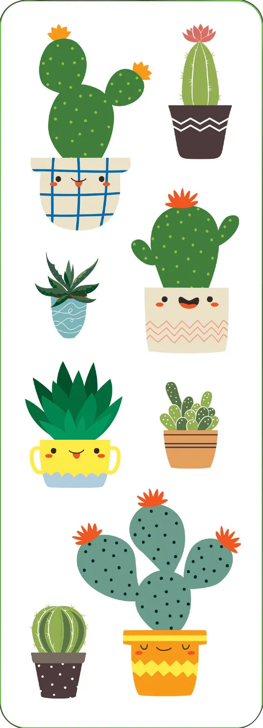 Peter Pauper Press Succulents klistremerker 50+ stk sukkulent