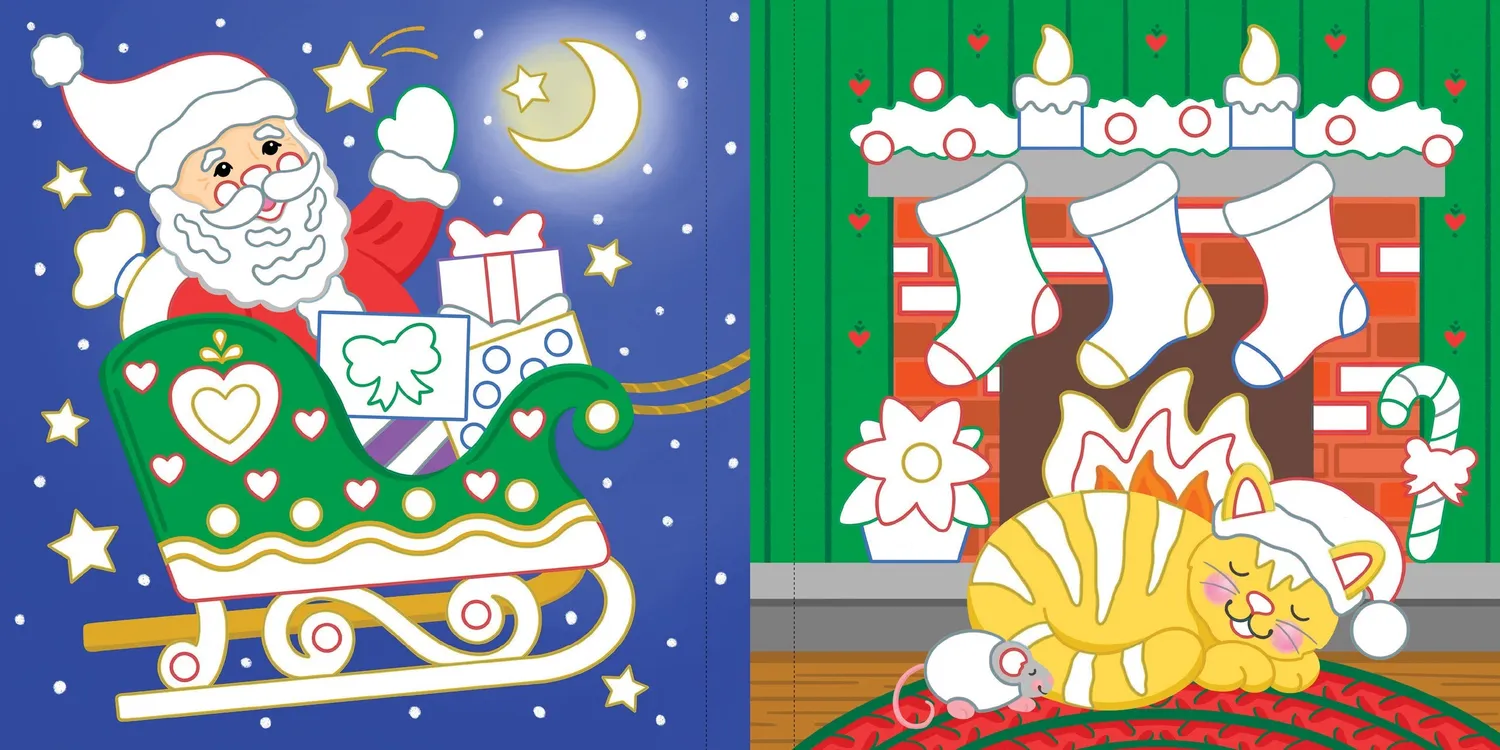 Peter Pauper Press Color-by-Foil Christmas foliebok jul