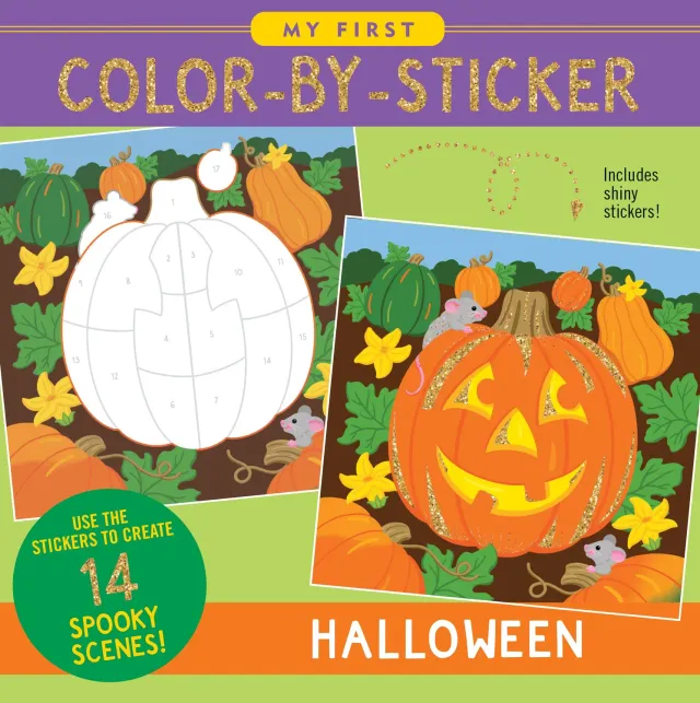 My First Color-by-Sticker Halloween klistremerkebok barn