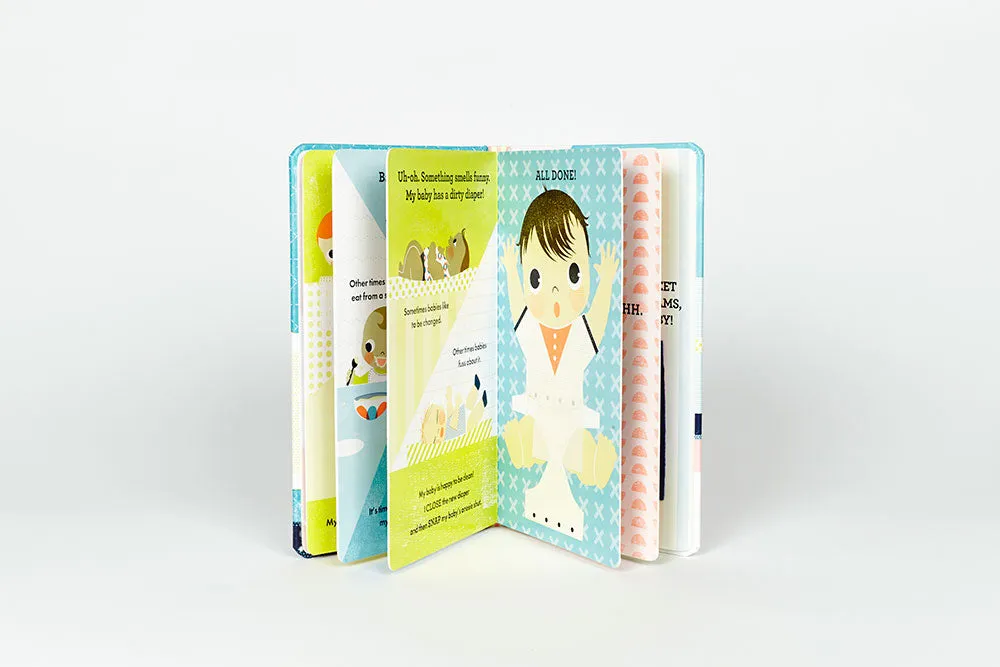Abrams Appleseed Snuggle the Baby pekebook interaktiv