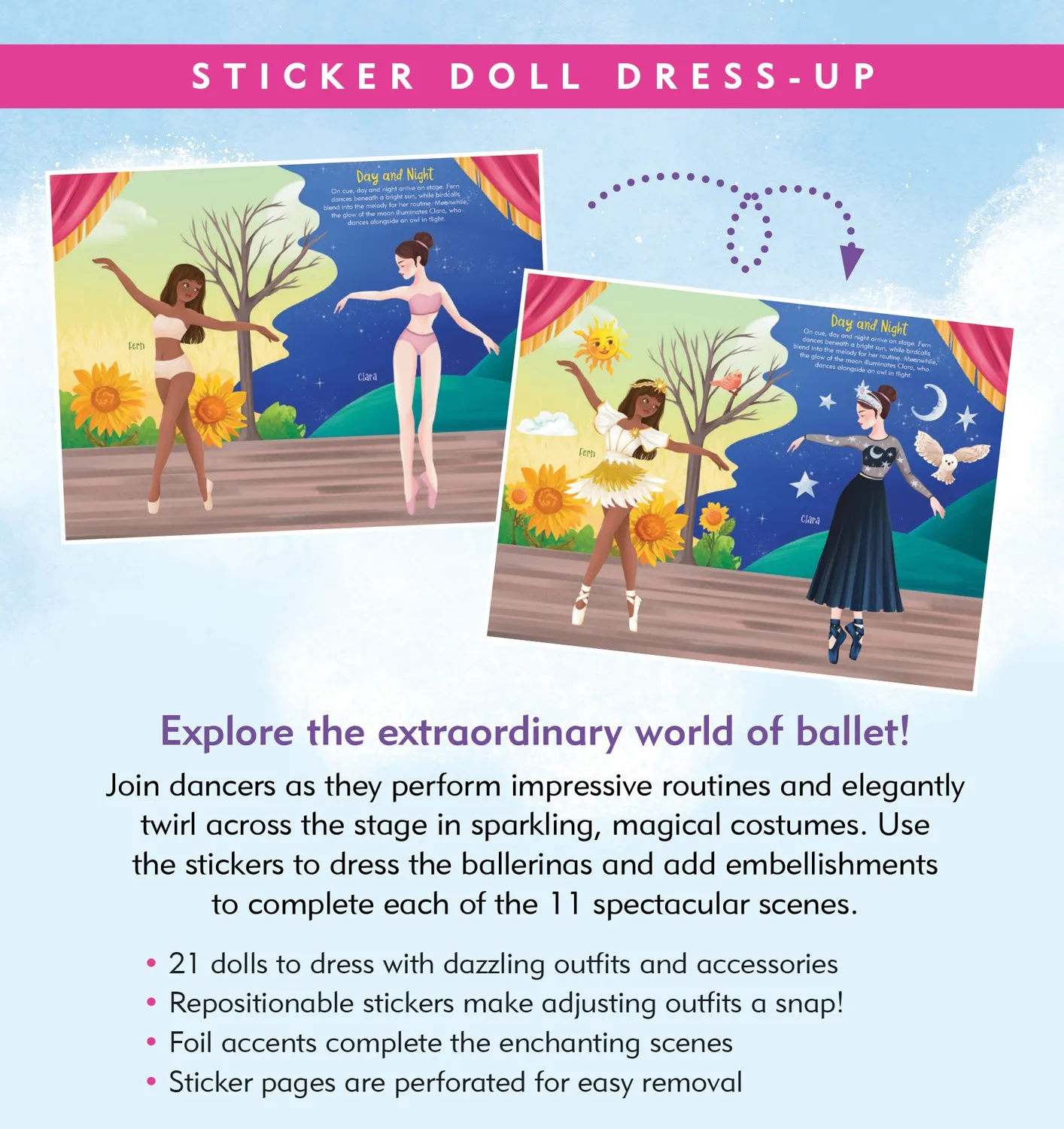 Peter Pauper Press Ballet Sticker Doll klistremerkebok