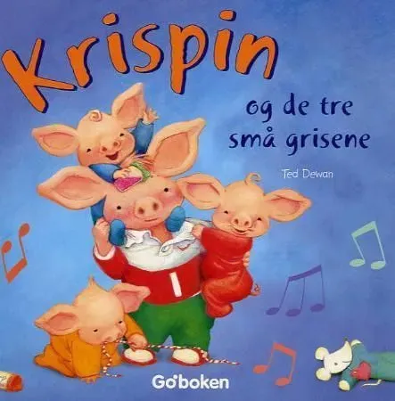 Bokia Krispin og de tre små grisene billedbok innbundet
