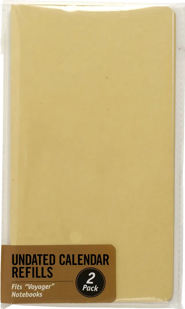 Peter Pauper Press Voyager Undated Calendar refill 2-pakning