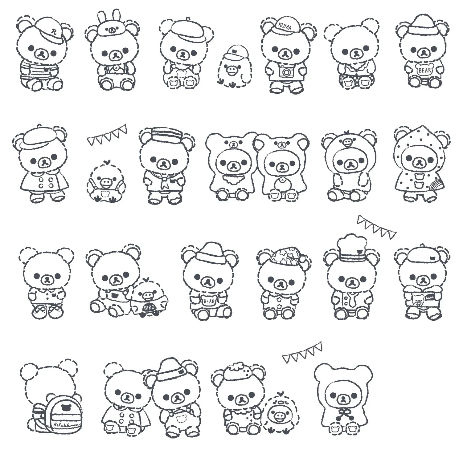 Rilakkuma Cute Cozy Classics fargeleggingsbok pocket