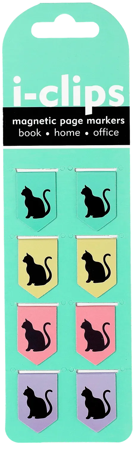 Peter Pauper Press Black Cats magnetisk bokmerke 8 stk katt
