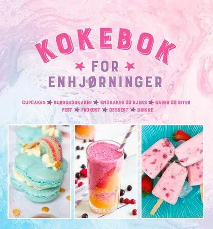 Bokia Kokebok for enhjørninger pocket pent brukt norsk