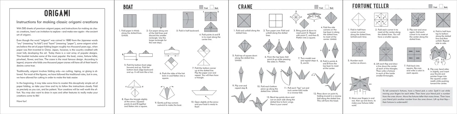 Peter Pauper Press Origami papir washi 500 ark