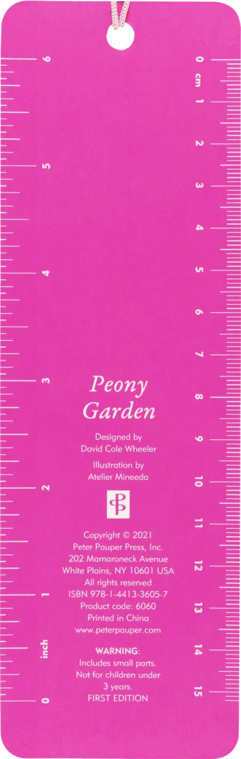 Peter Pauper Press Peony Garden bokmerke med perler