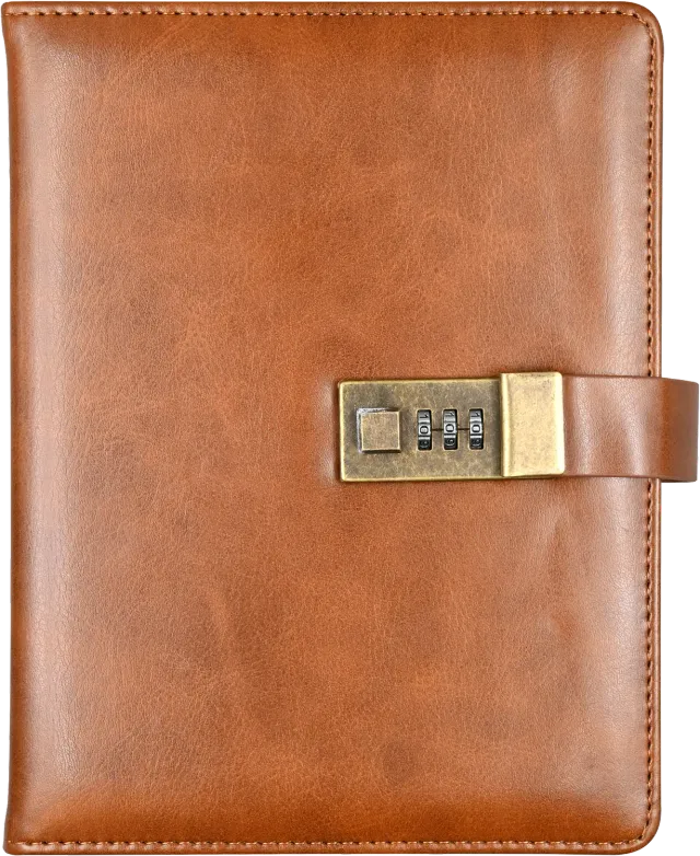 Peter Pauper Press Brown Artisan journal med lås linjert