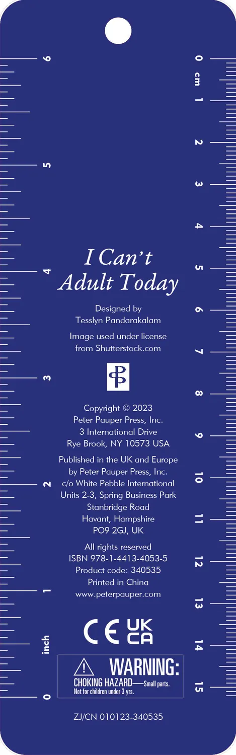 Peter Pauper Press I Can't Adult Today bokmerke enhjørning