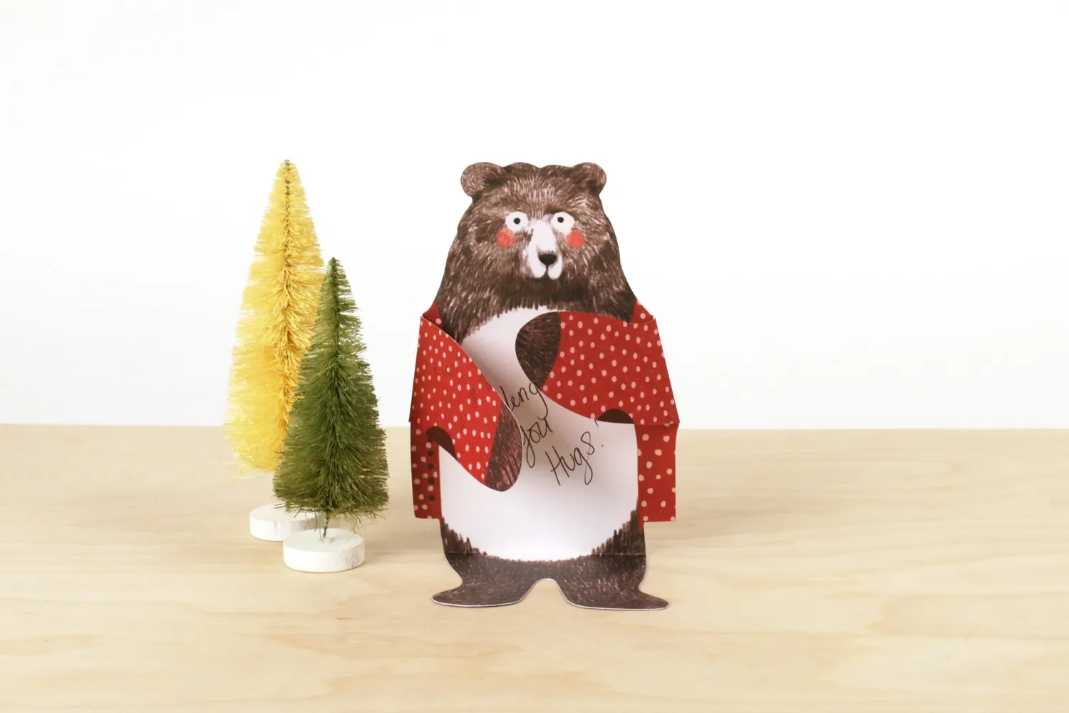 Bear Hugs notatkort 12 stk bamsekort med konvolutter