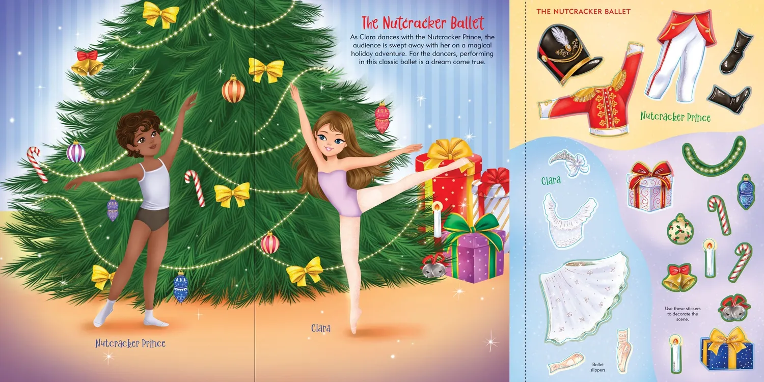 Peter Pauper Press Christmas Sticker Doll Dress-Up Book klistremerkebok 5+