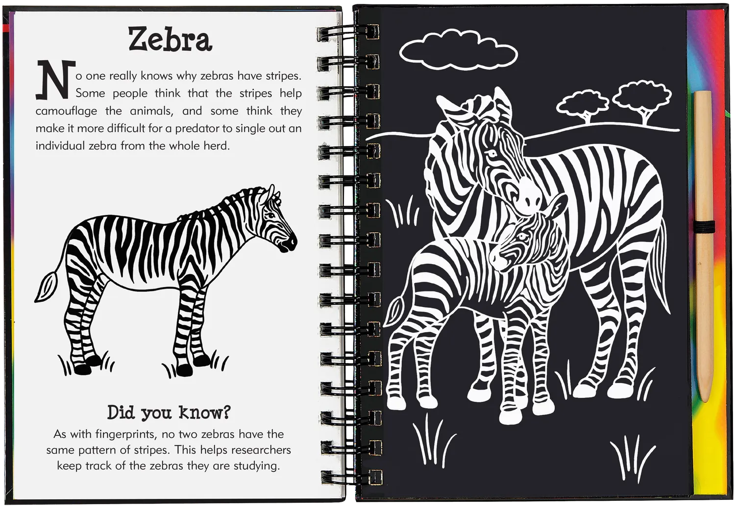 Peter Pauper Press Scratch and Sketch Wild Safari skrapebok safaridyr