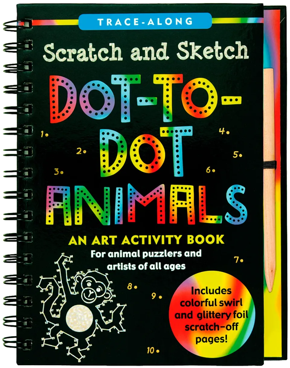 Peter Pauper Press Scratch and Sketch Dot-to-Dot Animals aktivitetsbok dyr