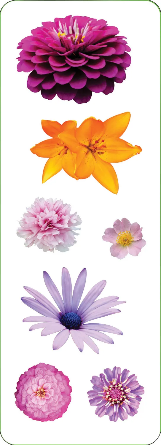 Peter Pauper Press Flowers klistremerker 52-pk holografisk