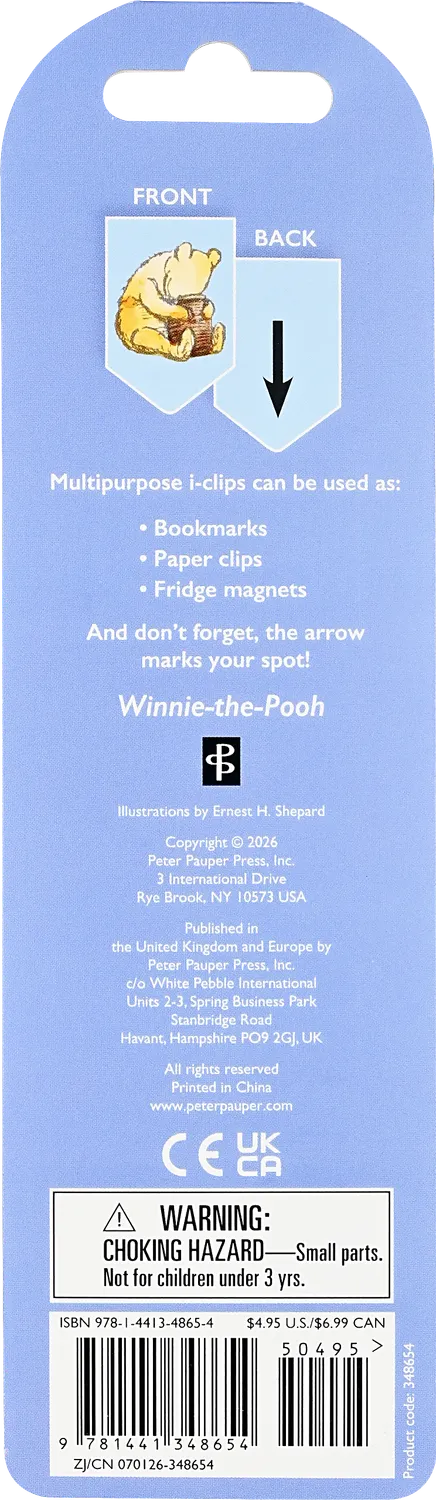 Peter Pauper Press Winnie-the-Pooh i-Clips magnetbokmerker 8-pk