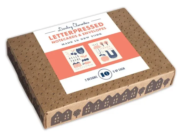 Darling Clementine Letterpressed notatkort 10-pk takkekort