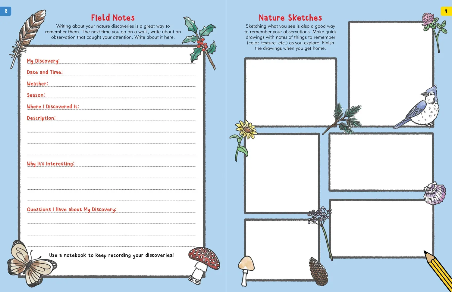 Peter Pauper Press Nature Explorer aktivitetsbok 64 sider