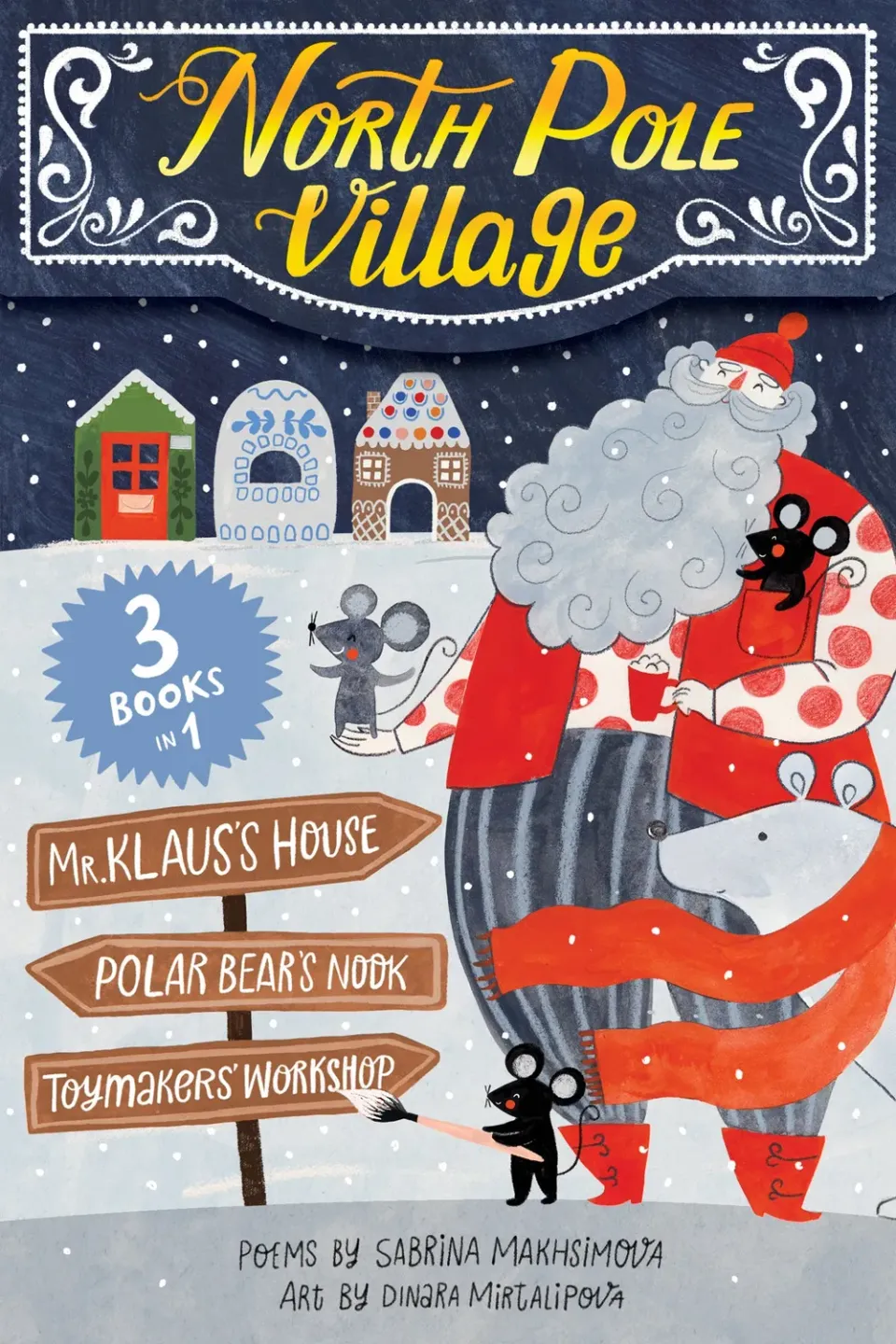 Chronicle Books North Pole Village julebok 3 minibøker