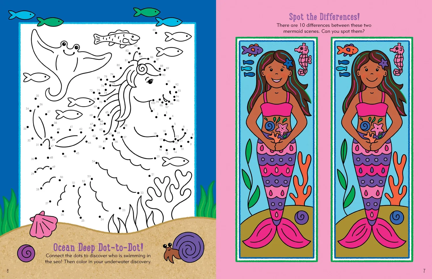 Peter Pauper Press Mermaids aktivitetsbok 64 sider