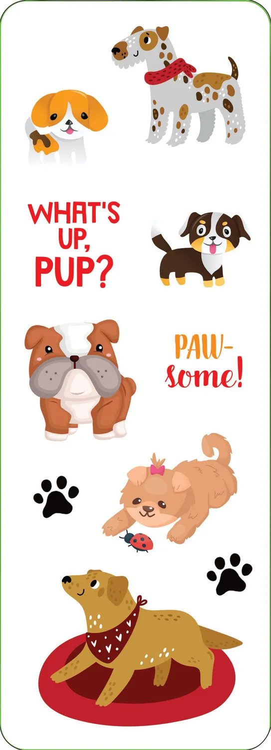 Peter Pauper Press Puppies klistremerkesett 65 stk hunde