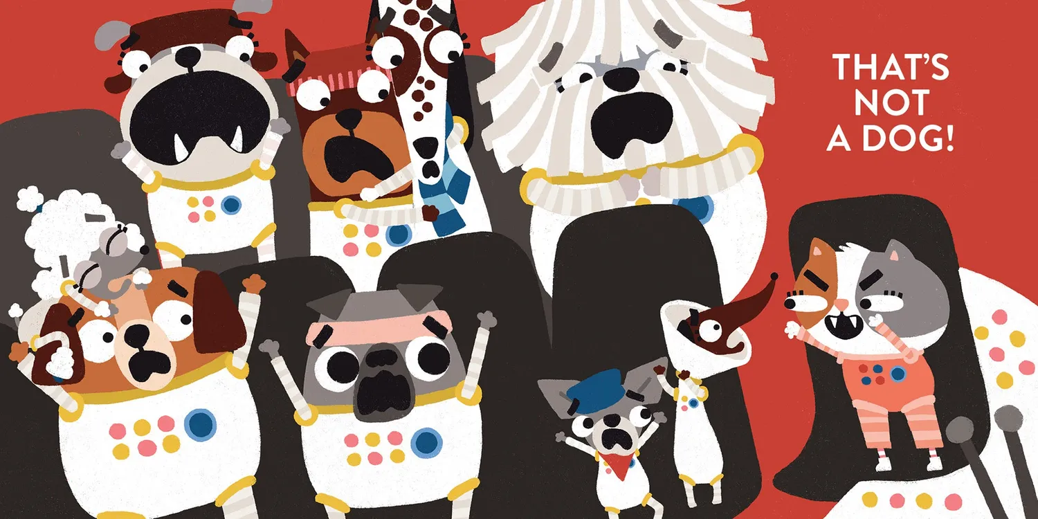 Abrams and Chronicle Two Dogs on a Trike peke/tellebok papp