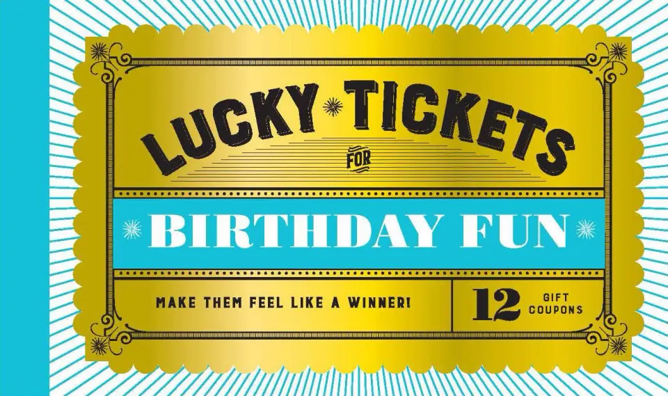 Chronicle Books Lucky Tickets Birthday Fun gavekort 12 stk