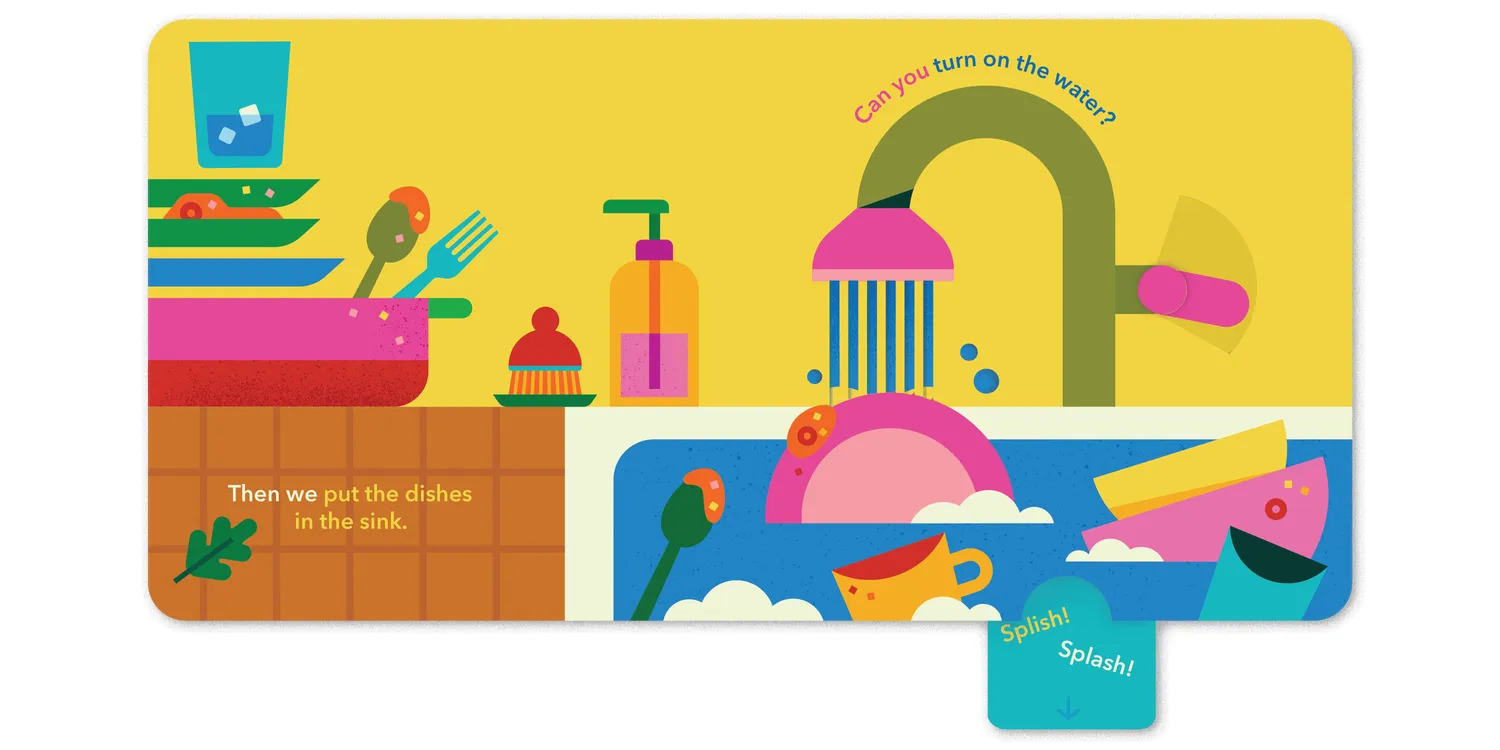 Chronicle Books Little Helpers Let's Do the Dishes pekebok interaktiv