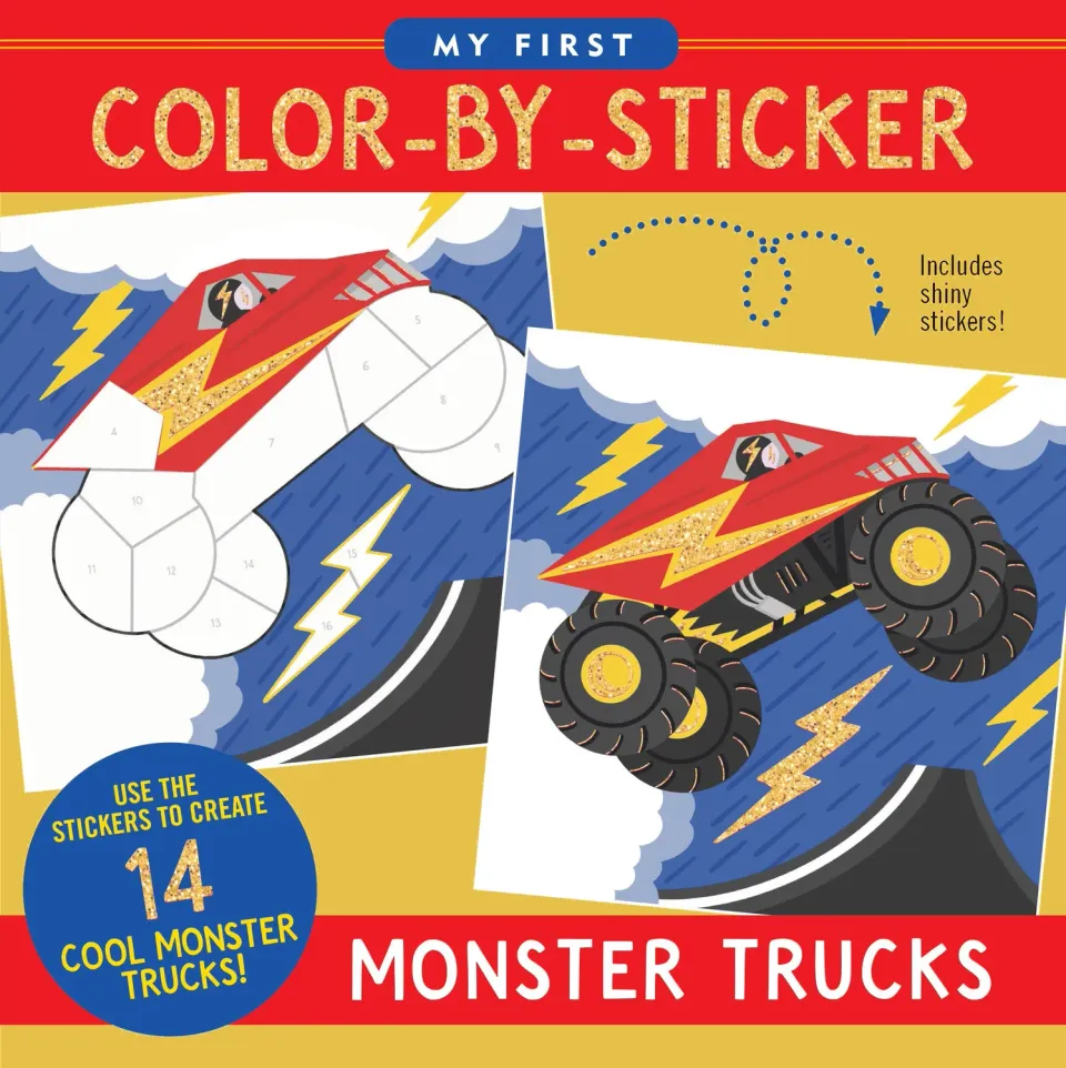 Peter Pauper Press My First Monster Trucks klistremerkebok
