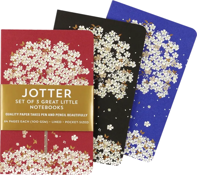 Peter Pauper Press Jotter Falling Blossoms notatbøker 3-pakning linjert