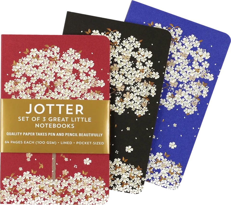Peter Pauper Press Jotter Falling Blossoms notatbøker 3-pakning linjert