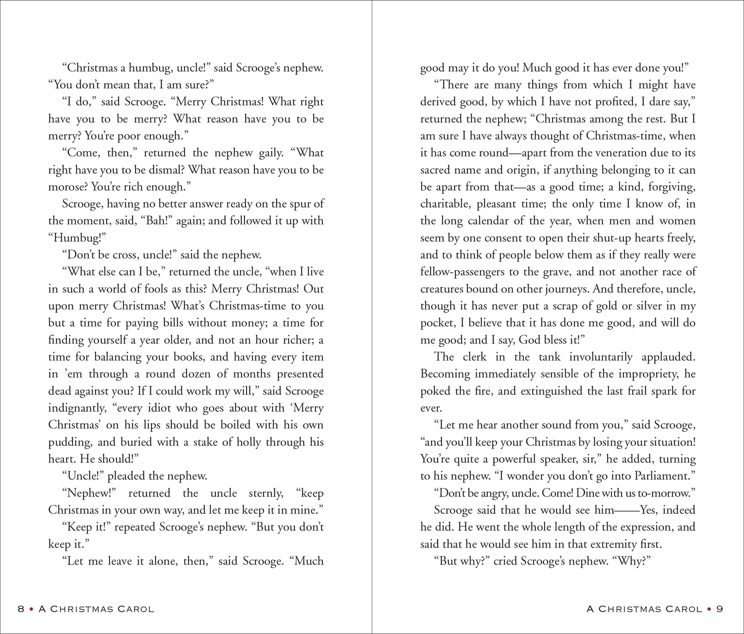 Peter Pauper Press Classic A Christmas Carol innbundet julebok