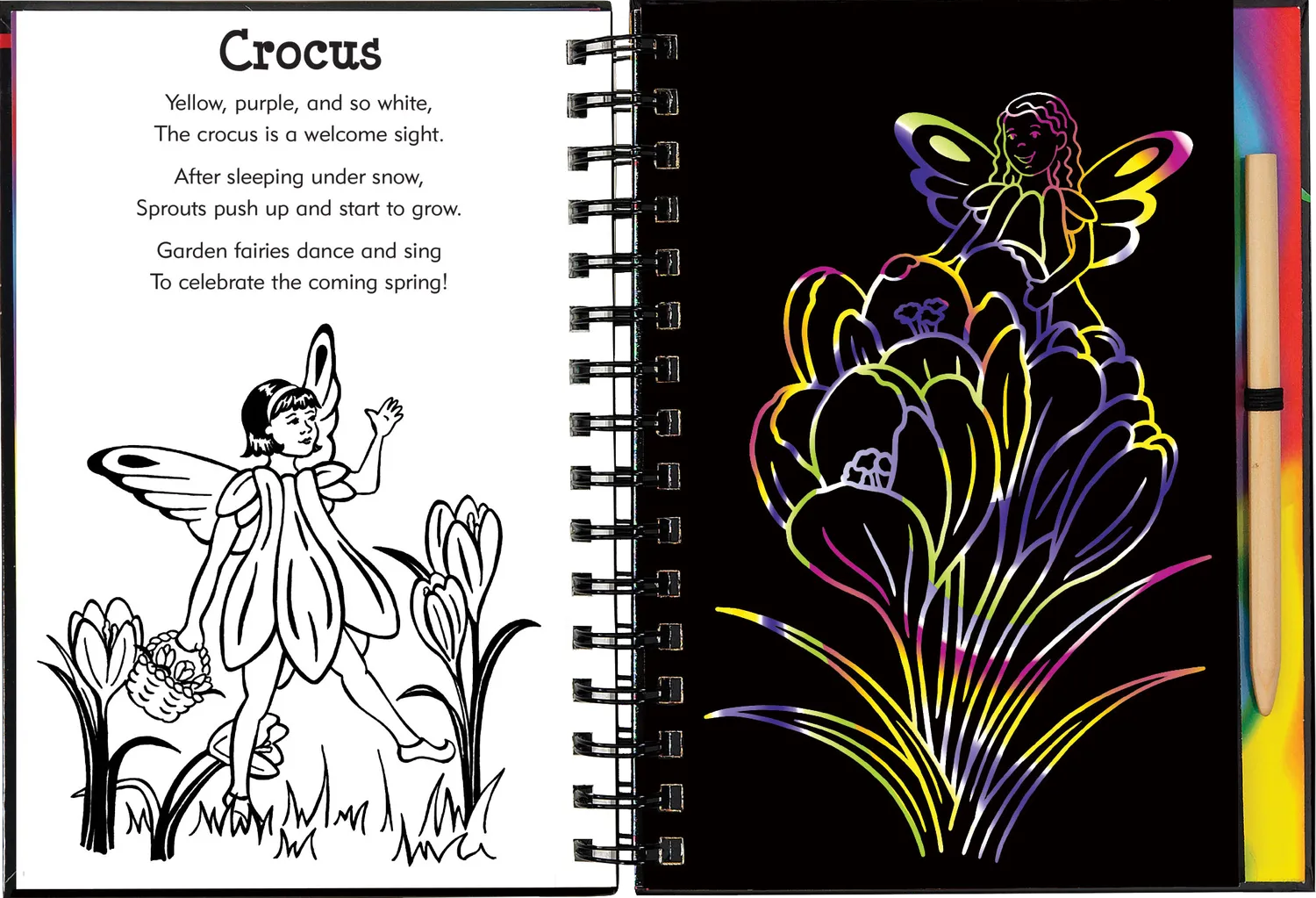 Peter Pauper Press Garden Fairies skrapebok 64 sider feer