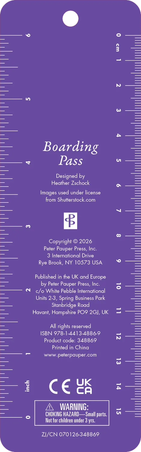 Peter Pauper Press Boarding Pass bokmerke perler