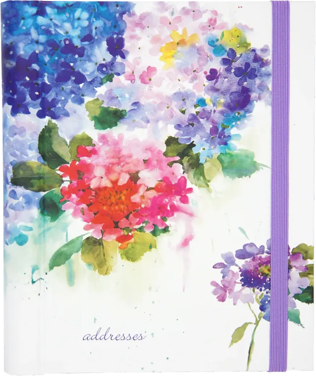 Peter Pauper Press Hydrangeas Large adressebok stor