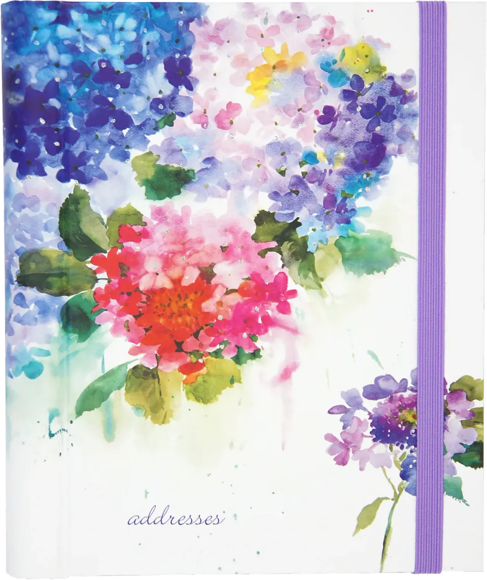Peter Pauper Press Hydrangeas Large adressebok stor