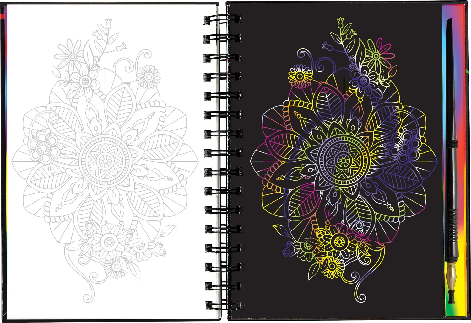 Peter Pauper Press Scratch and Sketch Extreme Mandalas skrapebok