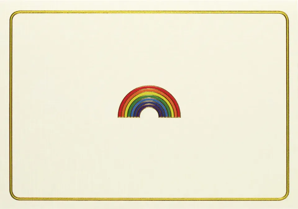 Peter Pauper Press Rainbow notatkort 14 stk gullfolie