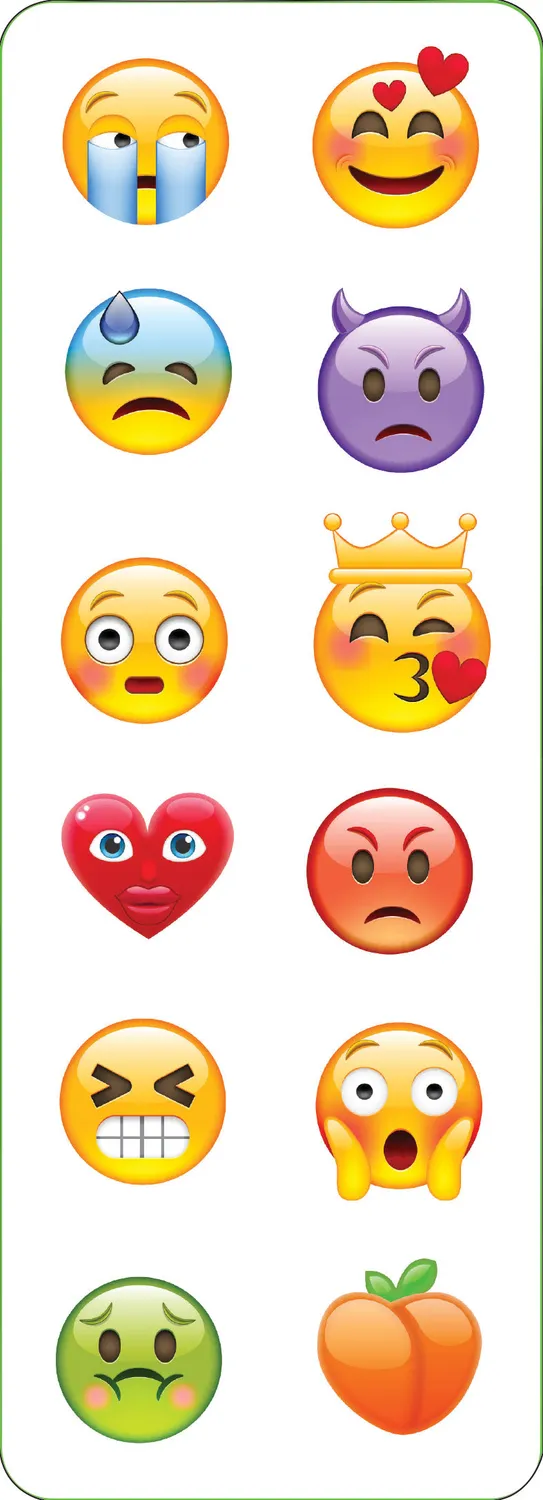 Peter Pauper Press Emojis klistremerkesett 115 stk holografisk