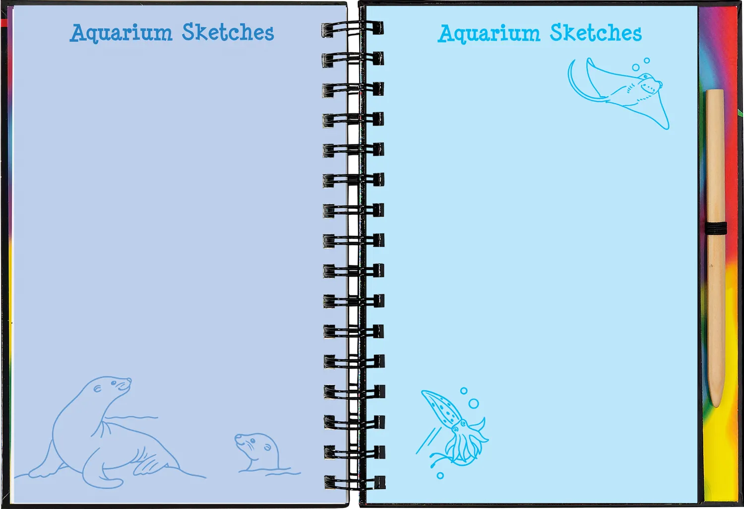 Peter Pauper Press Aquarium Scratch and Sketch skrapebok barn