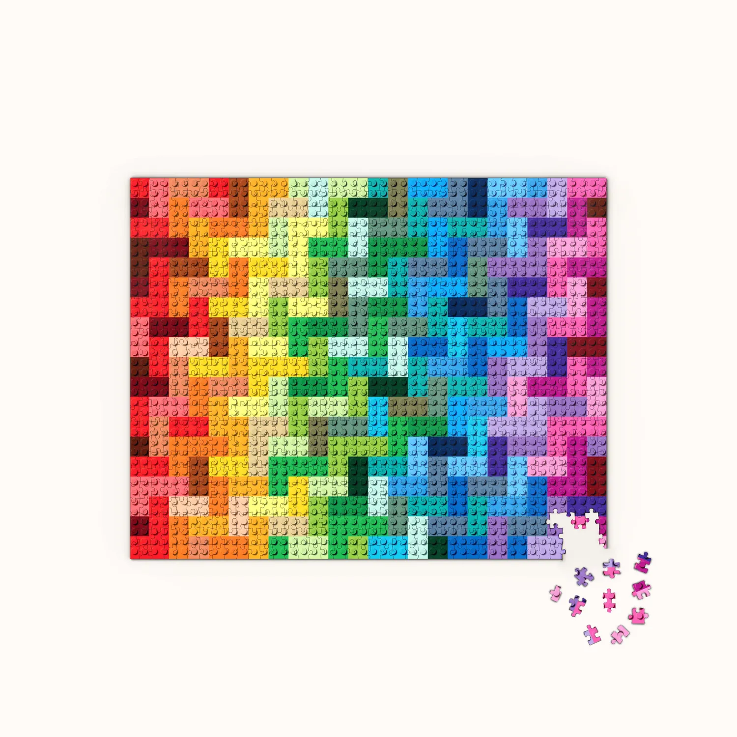 LEGO Rainbow Bricks puslespill 1000 brikker regnbue