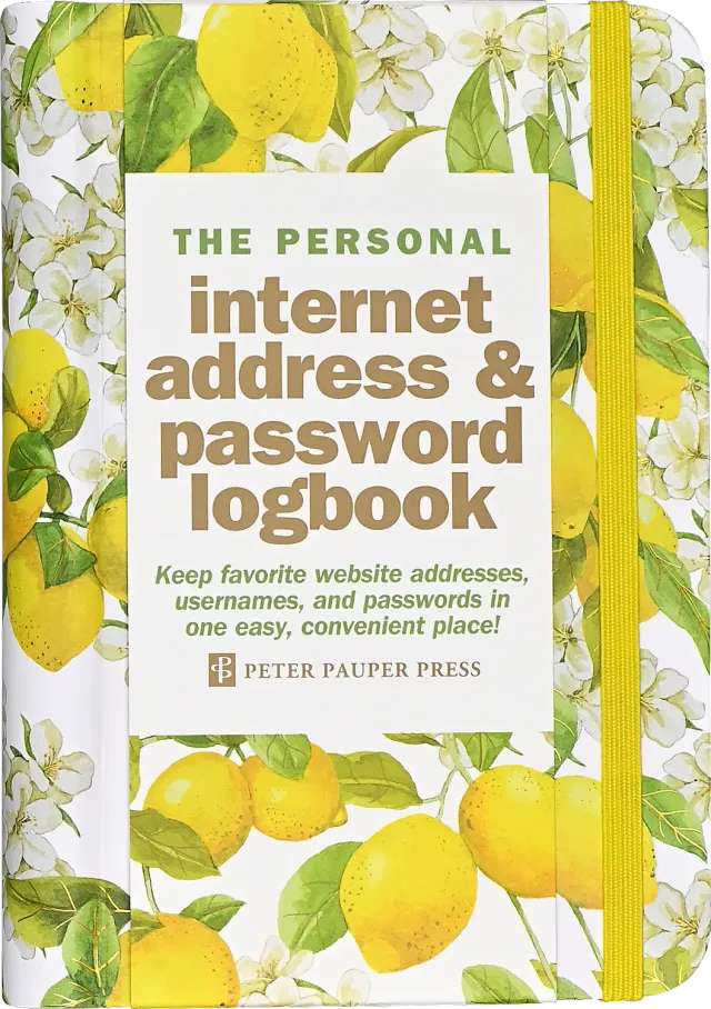 Peter Pauper Press Amalfi Lemons passordbok liten