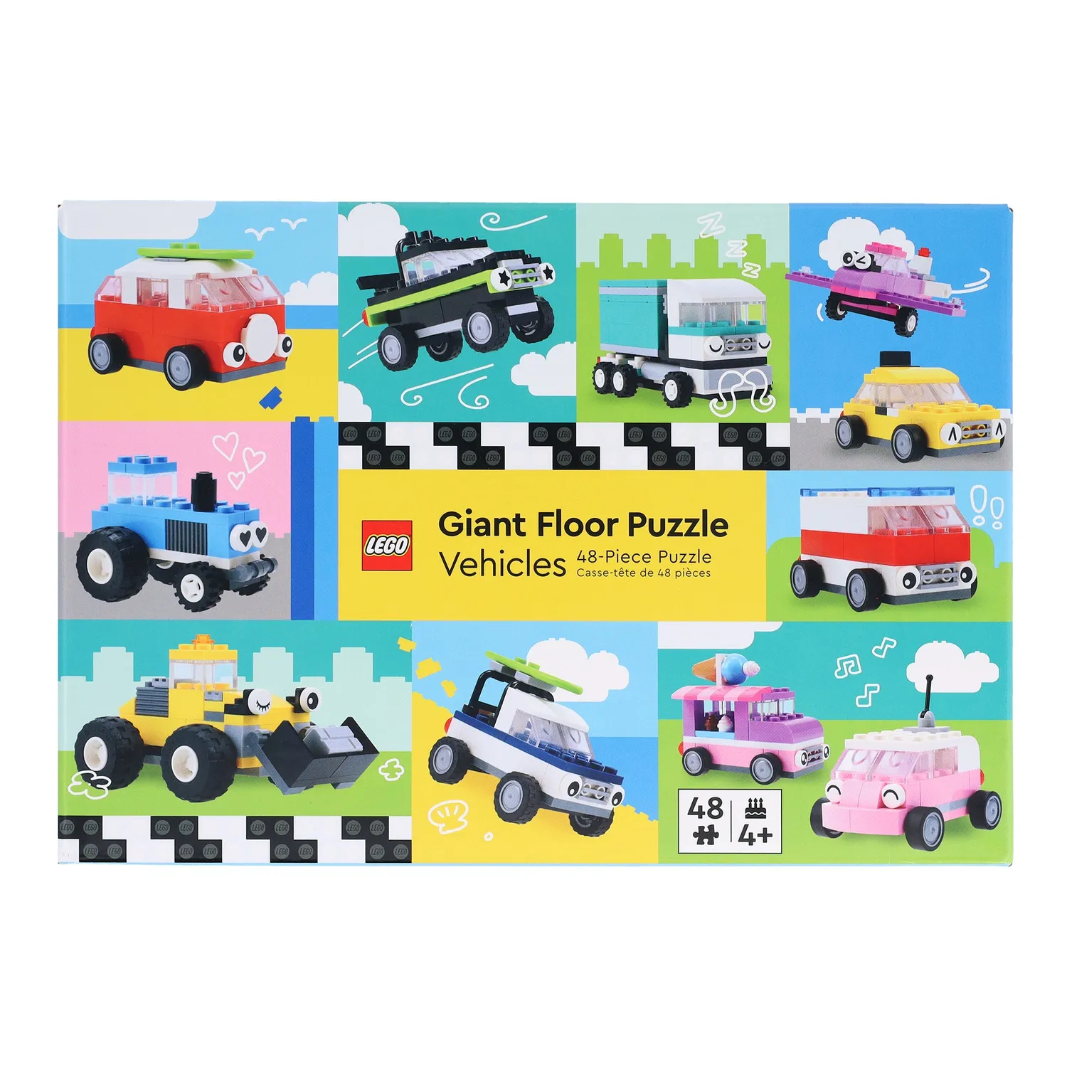 LEGO 48-Piece Giant Floor Puzzle Vehicles gulvpuslespill