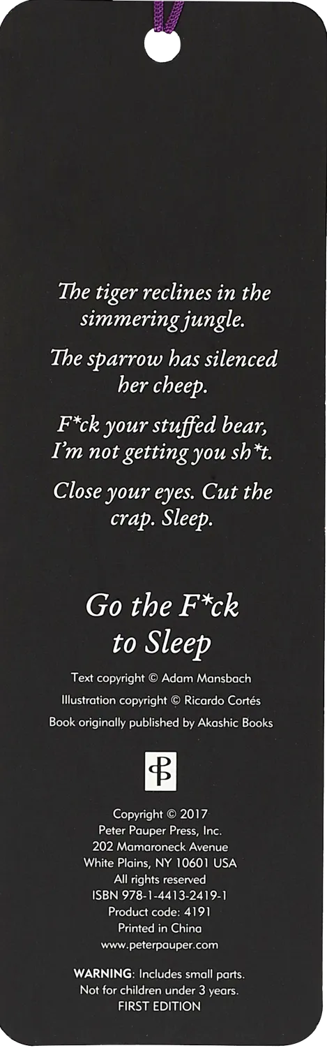 Peter Pauper Press Go the F*ck to Sleep bokmerke med perle