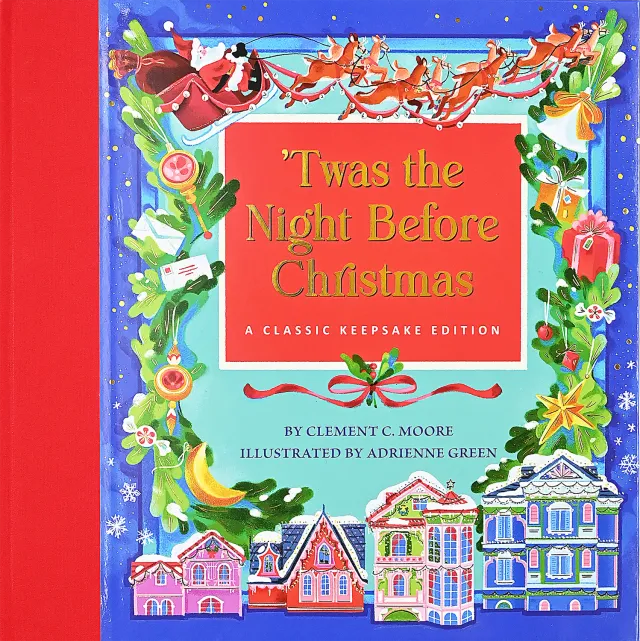 Peter Pauper Press Twas The Night Before Christmas bildebok gullsnitt