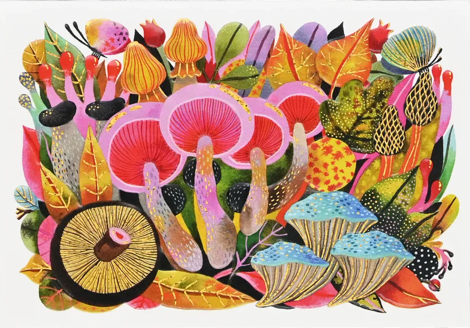Peter Pauper Press Mushroom Medley notatkort 14 stk