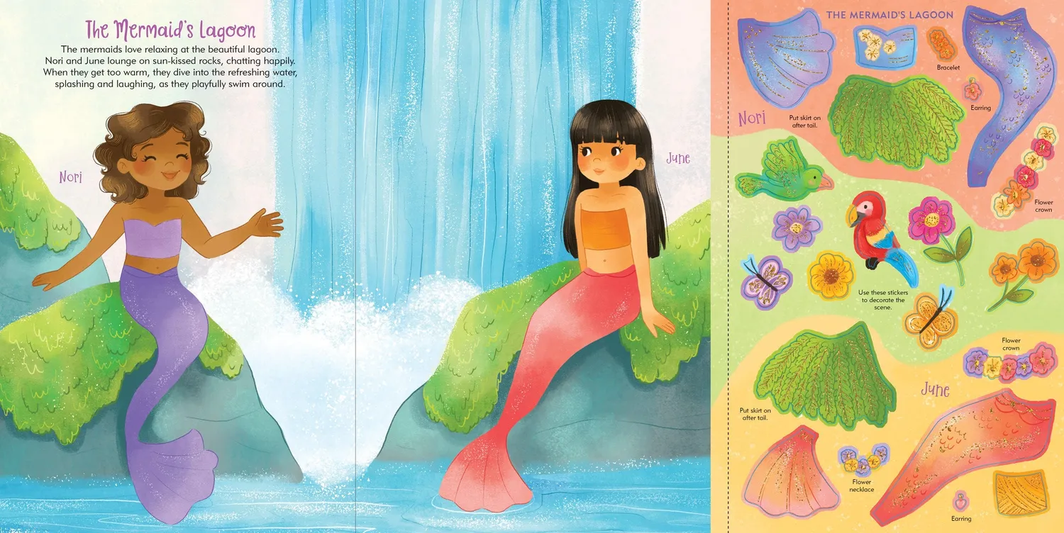 Peter Pauper Press Mermaids klistremerkebok 200 stk folie