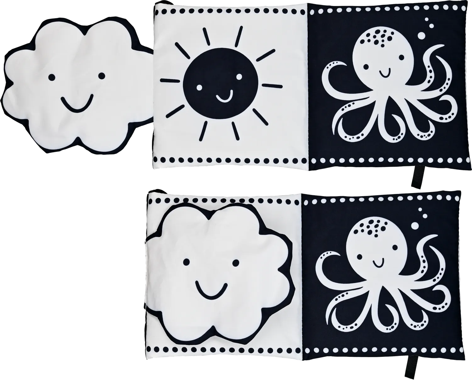 Peter Pauper Press What Does Baby See? tøybok baby kontrast
